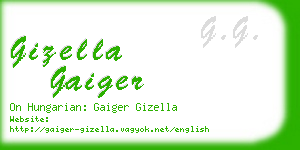 gizella gaiger business card
